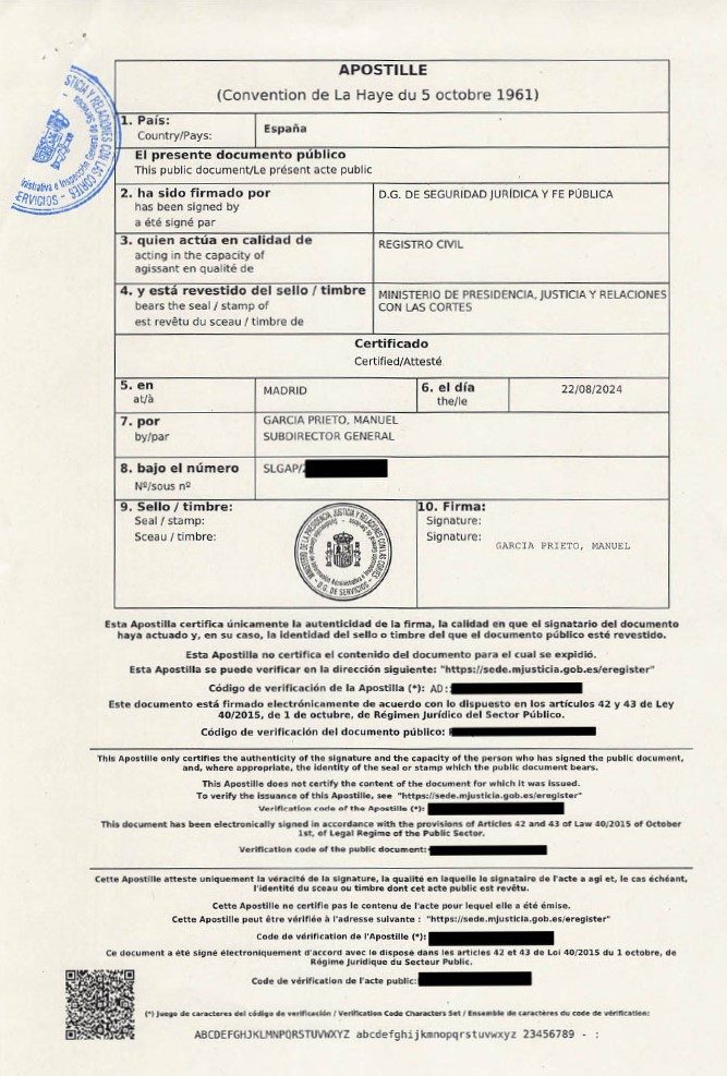 Traducción Jurada de Certificado de Nacimiento